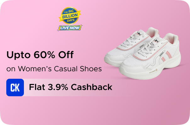 Flipkart: Upto 60% Off on Women Casual Shoes + Flat 3.90% CashKaro Cashback